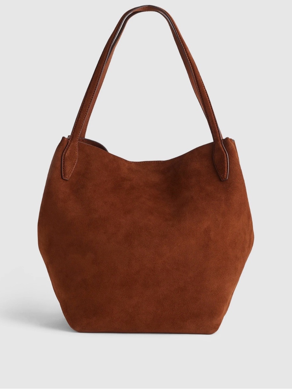 Madewell Shopper Tote in Soft Mahogany Suede